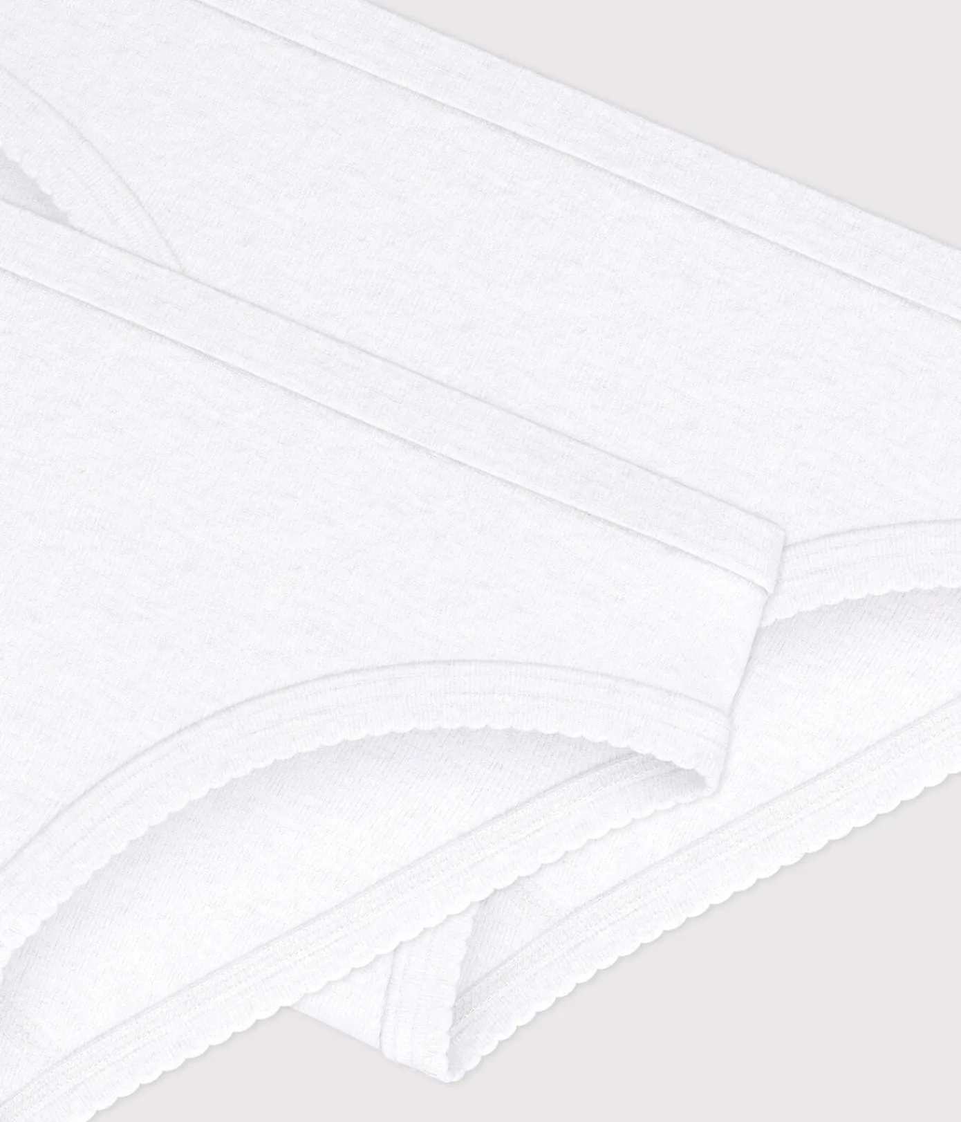 Petit Bateau Unterhosen, Shortys*2er-Set weisse slips für Mädchen variante 1