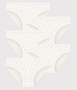 Petit Bateau Unterhosen, Shortys*5er-Set-Slips aus Baumwolle für Mädchen mit Herzen variante 1
