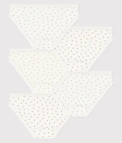 Petit Bateau Unterhosen, Shortys*5er-Set-Slips aus Baumwolle für Mädchen mit Herzen variante 1