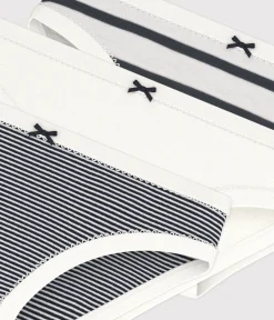 Petit Bateau Unterhosen, Shortys*3er-Set-Slips mit Streifen für Mädchen variante 1