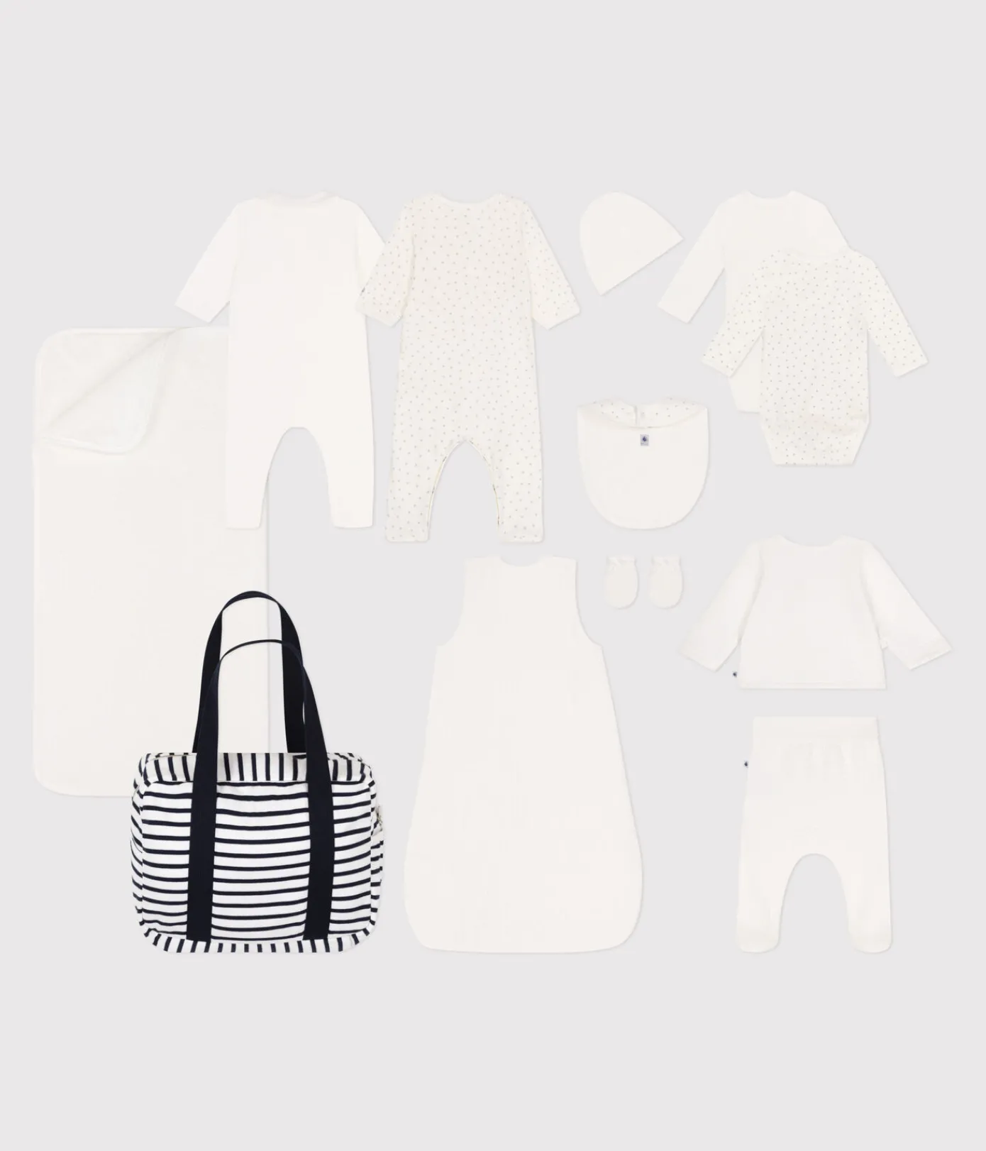 Petit Bateau Newborn*Erstausstattungskoffer mit warmer Babykleidung variante 1