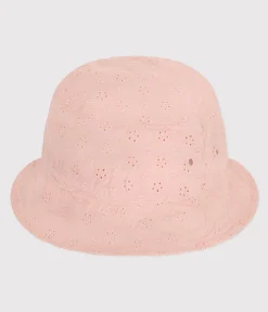 Petit Bateau Accessoires, Mützen, Caps*Fischerhut aus englischer Stickerei, rosa, Kinder/Mädchen rosa SALINE