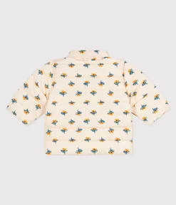 Petit Bateau Jacken, Anoraks*Gemusterter Baby-Anorak mit einziehbarer Kapuze weiss AVALANCHE/ MULTICO