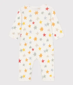 Petit Bateau Schlafanzüge, Strampler*Gemusterter Baby-Pyjama ohne Füße aus Baumwolle weiss MARSHMALLOW/weiss MULTICO