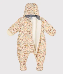 Petit Bateau Jacken, Anoraks*Gemusterter Baby-Schneeanzug weiss AVALANCHE/ MULTICO