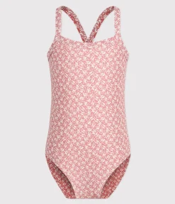 Petit Bateau Bademode, Uv-Kleidung*Gemusterter Kinder-Badeanzug für Mädchen PANTY/ MARSHMALLOW