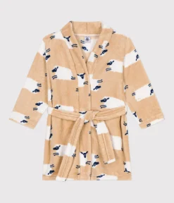 Petit Bateau Heim- Und Badetextilien|Heim- Und Badetextilien*Gemusterter Kinder-Morgenmantel aus Fleece TRENCH/ MULTICO