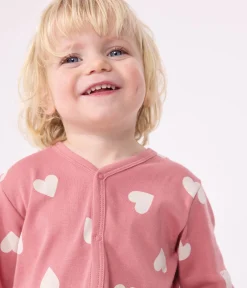 Petit Bateau Schlafanzüge, Strampler*Gemusterter Strampler ohne Füßchen aus Baumwolle rosa ROSEWOOD/ MARSHMALLOW