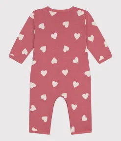 Petit Bateau Schlafanzüge, Strampler*Gemusterter Strampler ohne Füßchen aus Baumwolle rosa ROSEWOOD/ MARSHMALLOW