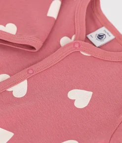 Petit Bateau Schlafanzüge, Strampler*Gemusterter Strampler ohne Füßchen aus Baumwolle rosa ROSEWOOD/ MARSHMALLOW