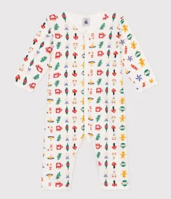 Petit Bateau Schlafanzüge, Strampler*Gemusterter Strampler ohne Füßchen aus Baumwolle weiss MARSHMALLOW/weiss MULTICO