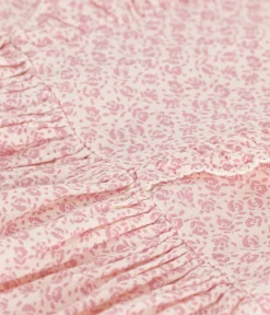 Petit Bateau Kleider, Röcke*Gemustertes Mädchenkleid mit kurzen Ärmeln aus Baumwollgaze AVALANCHE/ PANTY
