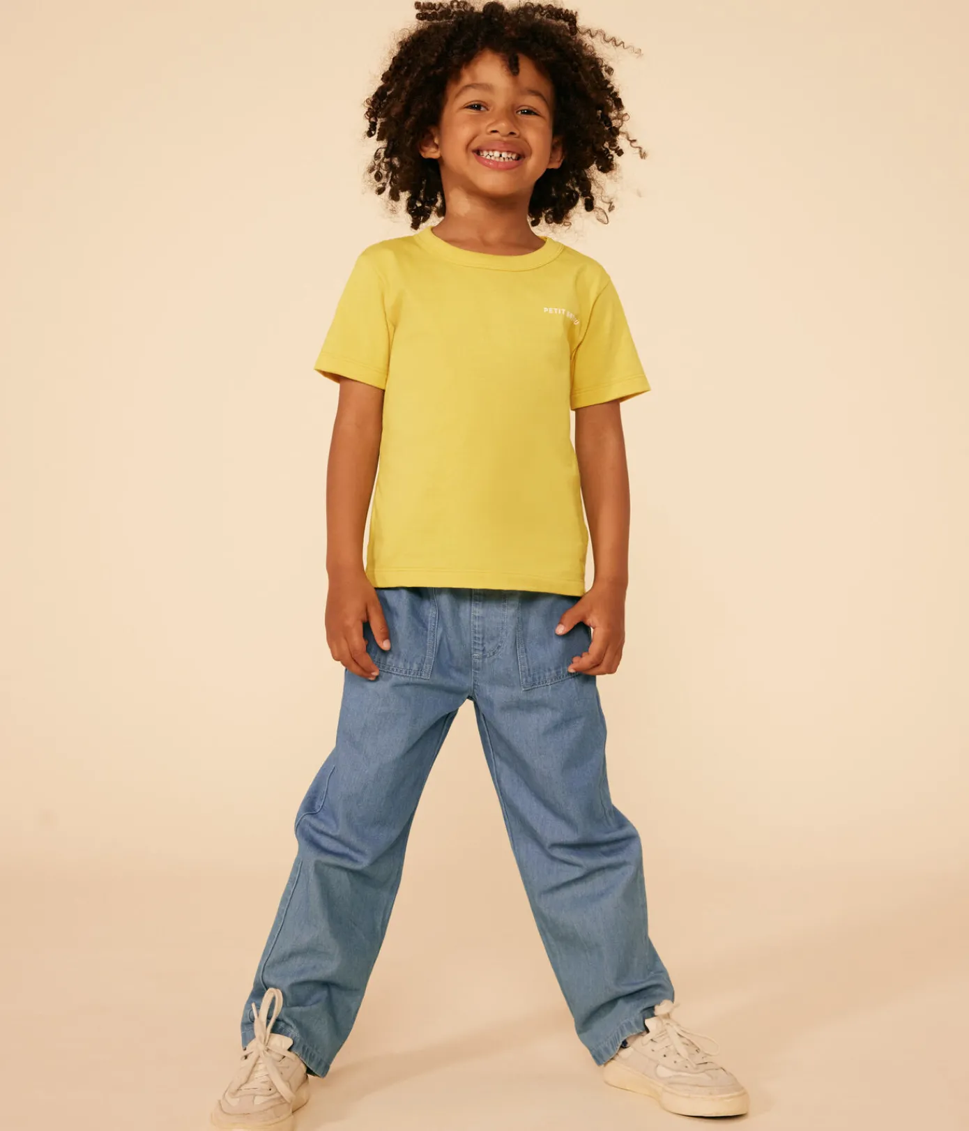 Petit Bateau Shorts, Jeans, Hosen*Gerade geschnittene Hose aus leichtem Denim Kinder/Jungen blau DENIM CLAIR