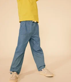 Petit Bateau Shorts, Jeans, Hosen*Gerade geschnittene Hose aus leichtem Denim Kinder/Jungen blau DENIM CLAIR