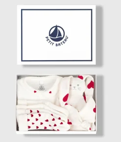Petit Bateau Sets, Overalls & Latzhosen|Newborn*Geschenkset zur Geburt Strampler, Kuscheltier und Söckchen aus Baumwolle variante 1