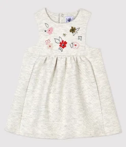 Petit Bateau Kleider*Gestepptes Baby-Kleid für Mädchen beige MONTELIMAR CHINE