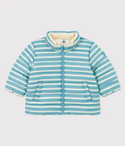 Petit Bateau Jacken, Anoraks*Gestreifter Baby-Anorak mit einziehbarer Kapuze blau AZUL/weiss AVALANCHE