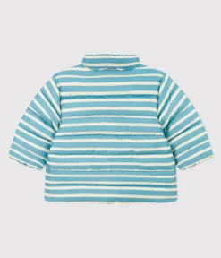 Petit Bateau Jacken, Anoraks*Gestreifter Baby-Anorak mit einziehbarer Kapuze blau AZUL/weiss AVALANCHE