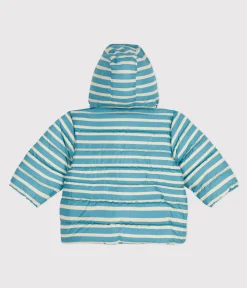 Petit Bateau Jacken, Anoraks*Gestreifter Baby-Anorak mit einziehbarer Kapuze blau AZUL/weiss AVALANCHE