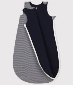 Petit Bateau Schlafsäcke, Decken|Newborn*Gestreifter Babyschlafsack aus Baumwolle, TOG 0,5 blau SMOKING/weiss MARSHMALLOW