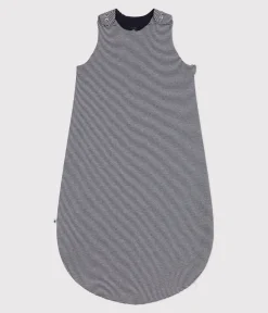 Petit Bateau Schlafsäcke, Decken|Newborn*Gestreifter Babyschlafsack aus Baumwolle, TOG 0,5 blau SMOKING/weiss MARSHMALLOW