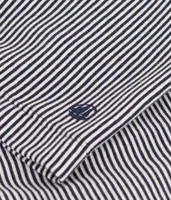Petit Bateau Homewear|Streifenshirts, Pullover, Cardigans*Gestreifter Kimono für Damen blau SMOKING/weiss MARSHMALLOW