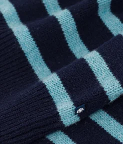Petit Bateau Sweatshirts, Pullover, Cardigans|Sweatshirts, Pullover, Cardigans*Gestreifter Kinderpullover aus Wolle und Baumwolle für Mädchen/Jungen SMOKING/ AZUL