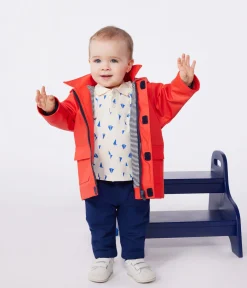 Petit Bateau Jacken, Anoraks*Ikonische Baby-Regenjacke aus wasserabweisendem Stoff SPICY