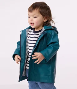 Petit Bateau Jacken, Anoraks*Ikonische Baby-Regenjacke aus wasserabweisendem Stoff grün DRAGONFLY