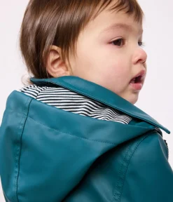Petit Bateau Jacken, Anoraks*Ikonische Baby-Regenjacke aus wasserabweisendem Stoff grün DRAGONFLY
