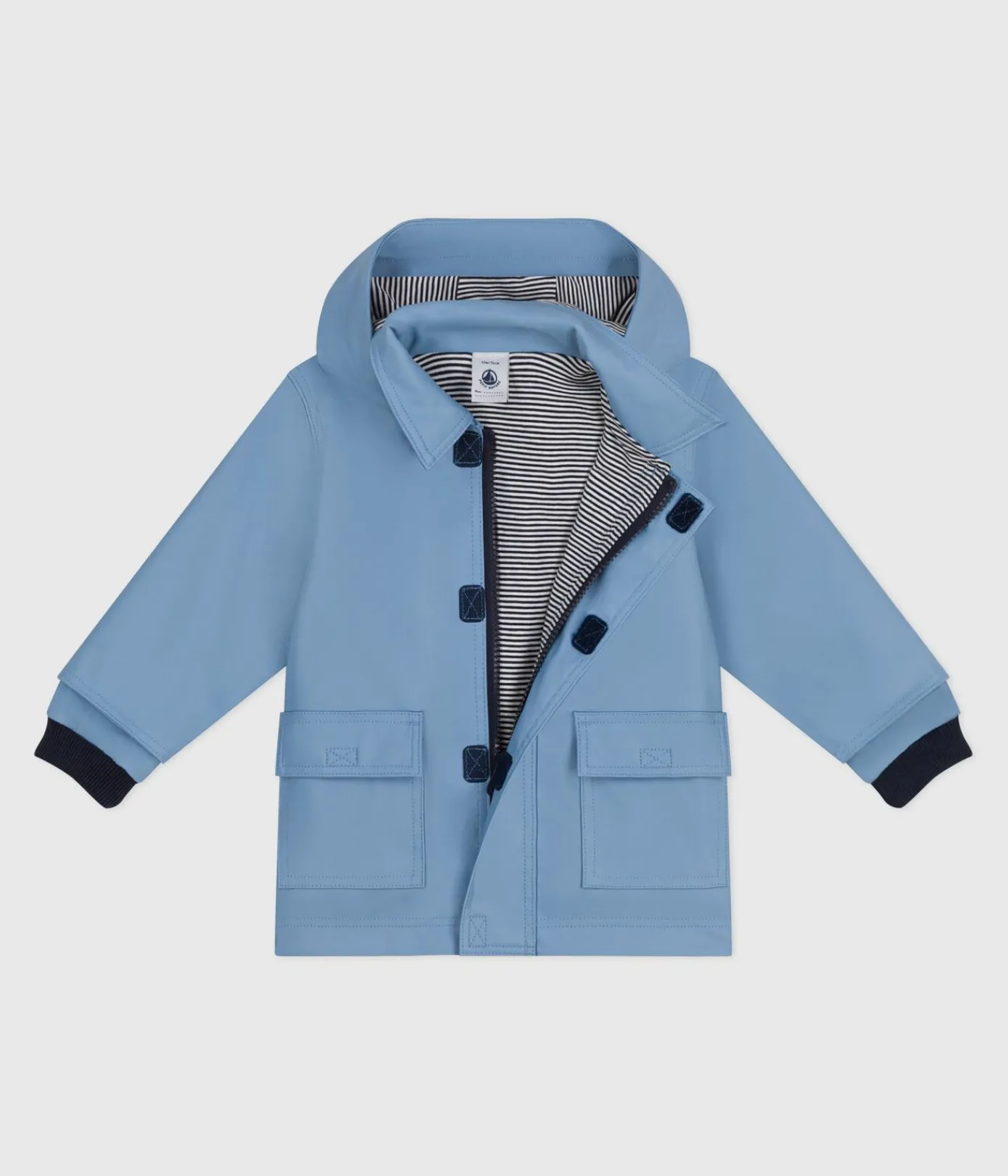 Petit Bateau Jacken, Anoraks*Ikonische einfarbige Baby-Regenjacke ADRIATIC