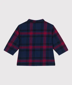 Petit Bateau T-Shirts, Oberteile*Kariertes Babyhemd aus Flanell blau SMOKING/weiss MULTICO