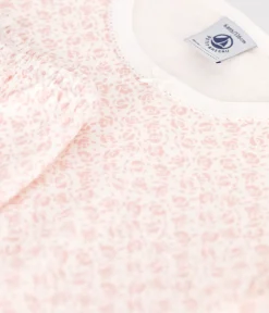 Petit Bateau Schlafanzüge, Nachthemden*Kinder Capri-Pyjama aus Baumwolle mit Blumenmuster MARSHMALLOW/ PANTY
