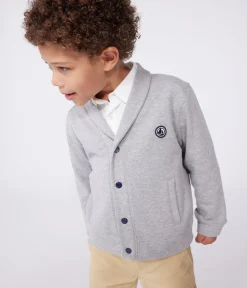 Petit Bateau Sweatshirts, Pullover, Cardigans*Kinder Cardigan aus Baumwolle für Jungen grau CHATON CHINE