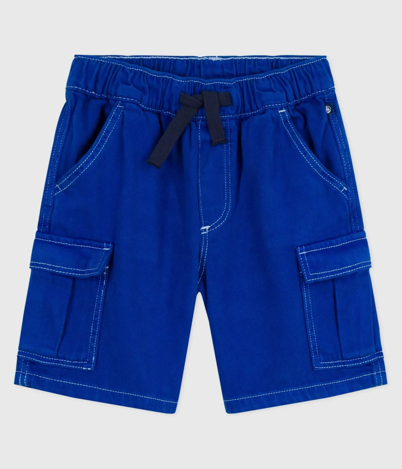 Petit Bateau Shorts, Jeans, Hosen*Kinder Cargo-Bermuda aus Baumwolle blau SURF