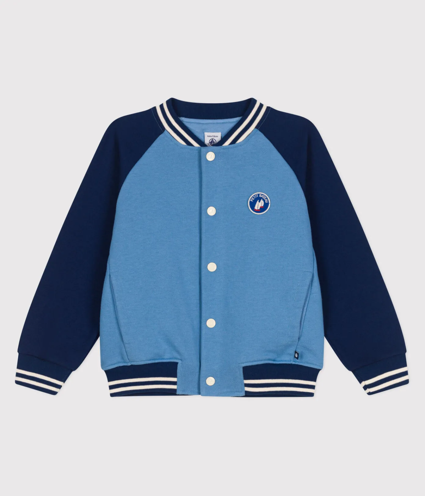 Petit Bateau Mäntel, Jacken, Regenjacken*Kinder College-Jacke aus einfarbiger Baumwolle ALASKA/ MEDIEVAL