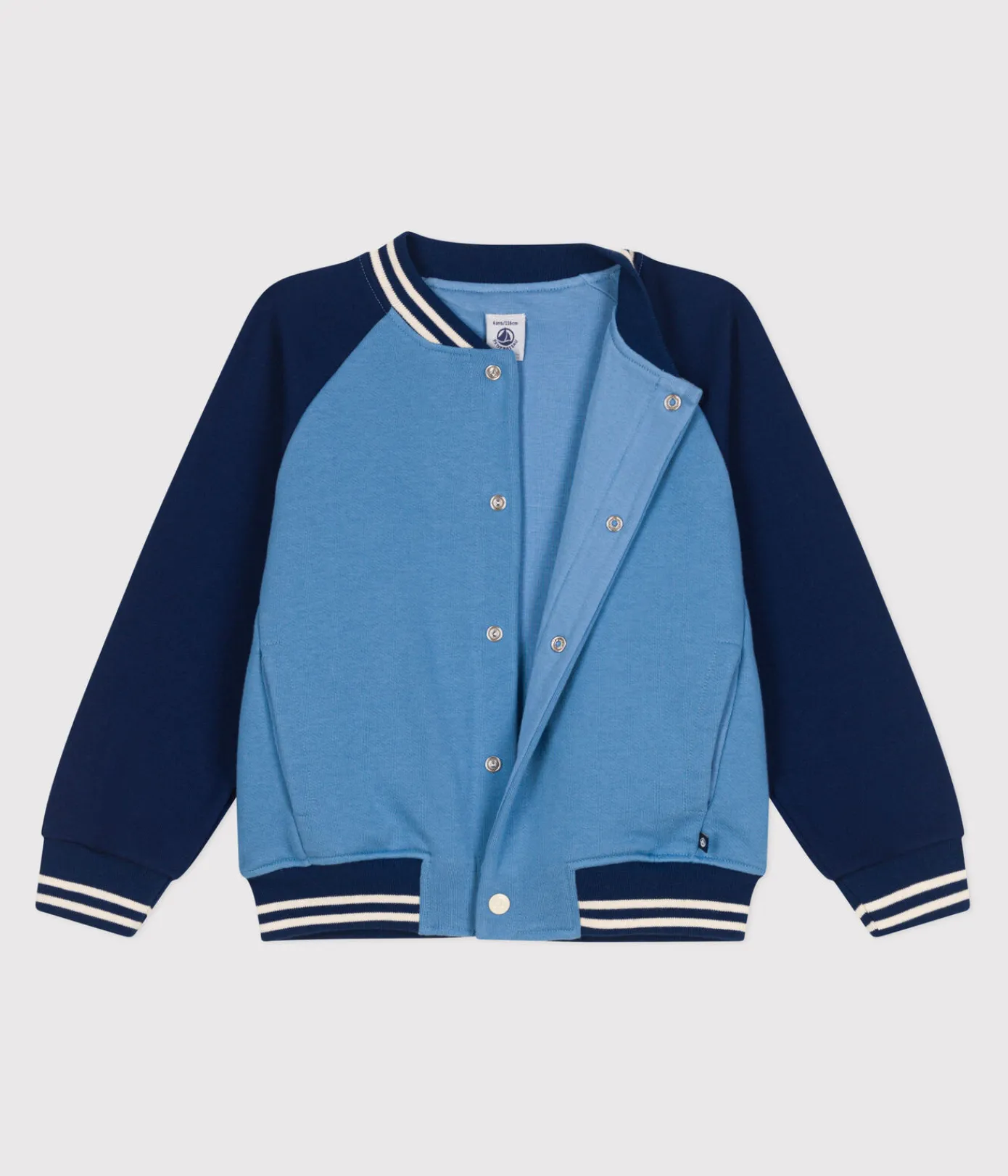 Petit Bateau Mäntel, Jacken, Regenjacken*Kinder College-Jacke aus einfarbiger Baumwolle ALASKA/ MEDIEVAL