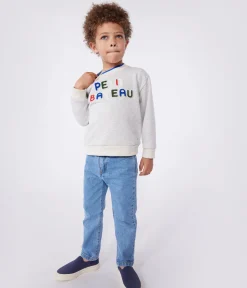 Petit Bateau Sweatshirts, Pullover, Cardigans|Sweatshirts, Pullover, Cardigans*Kinder Unisex-Sweatshirt aus Baumwolle grau BELUGA CHINE