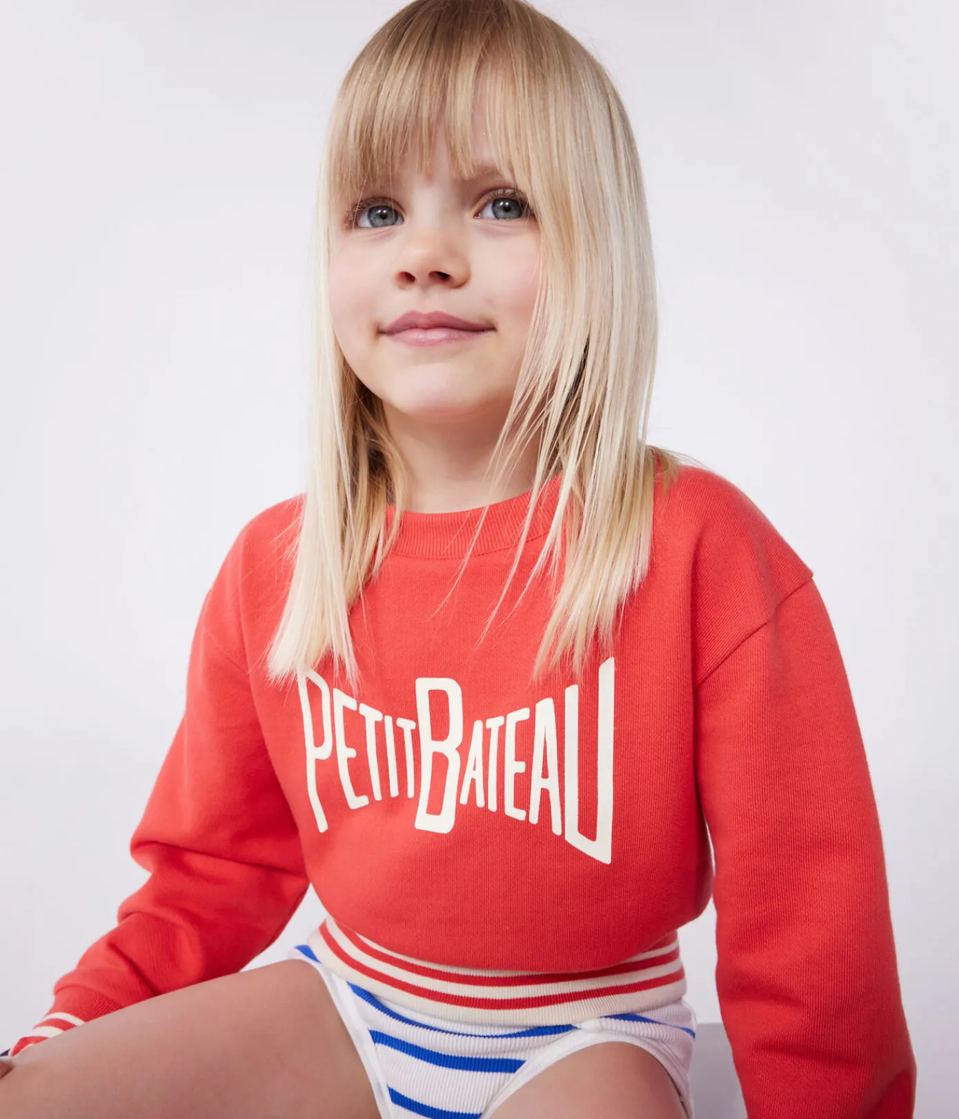 Petit Bateau Sweatshirts, Pullover, Cardigans*Kinder Unisex-Sweatshirt aus bedruckter Baumwolle SPI