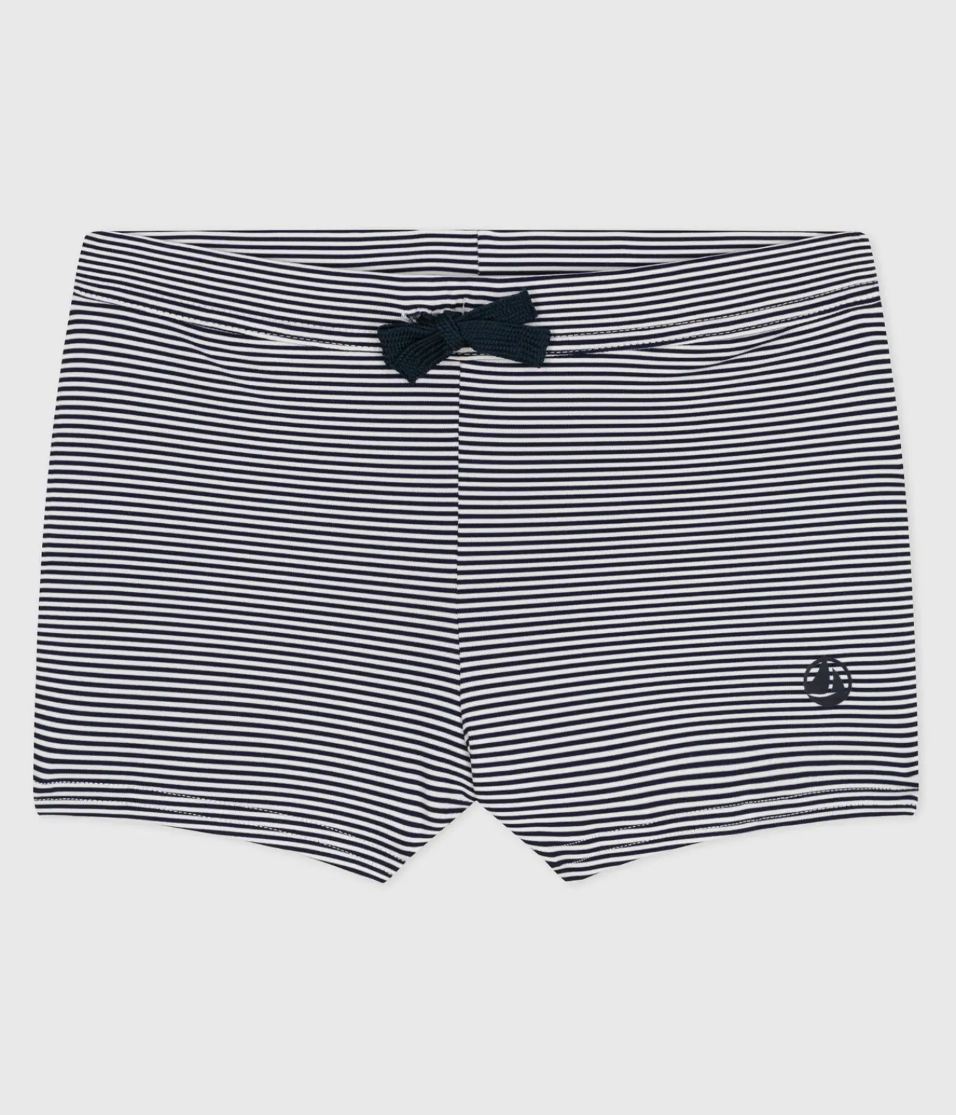 Petit Bateau Bademode, Uv-Kleidung*Kinder-Badehose für Jungen blau MEDIEVAL/weiss MARSHMALLOW