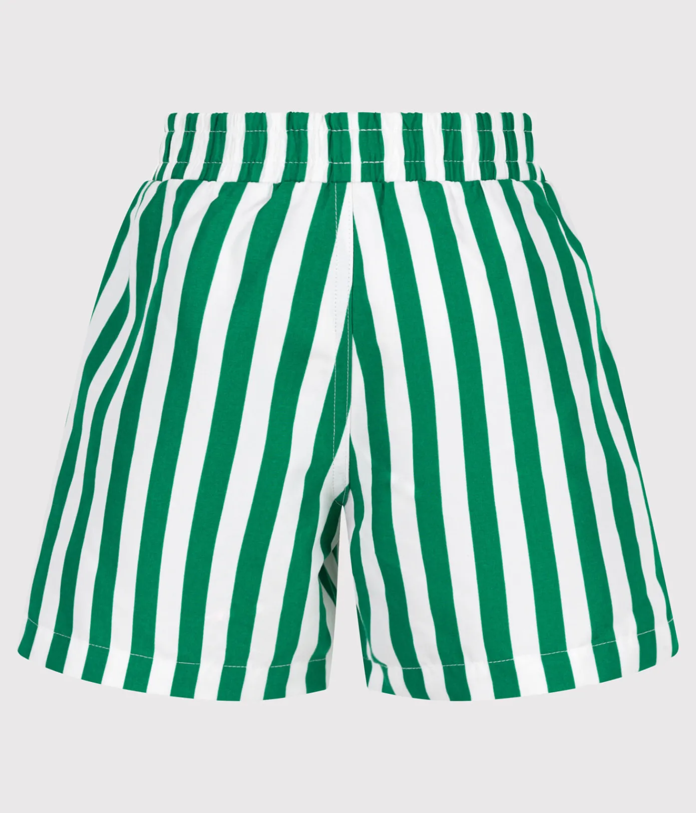 Petit Bateau Bademode, Uv-Kleidung*Kinder-Badeshorts mit Streifen grün MARSHMALLOW/ JARDIN
