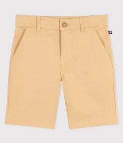Petit Bateau Shorts, Jeans, Hosen*Kinder-Bermudashorts aus Baumwoll-Kattun für Jungen beige FACILE