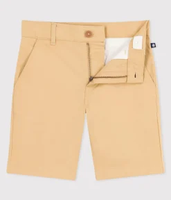 Petit Bateau Shorts, Jeans, Hosen*Kinder-Bermudashorts aus Baumwoll-Kattun für Jungen beige FACILE