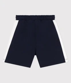 Petit Bateau Shorts, Jeans, Hosen*Kinder-Bermudashorts aus einfarbiger Baumwolle blau SMOKING
