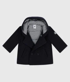 Petit Bateau Jacken, Anoraks*Kinder-Caban aus einfarbiger Schurwolle blau SMOKING