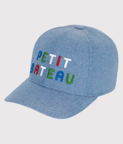 Petit Bateau Accessoires, Mützen, Caps*Kinder-Cap aus hellem Denim DENIM TRES CLAIR