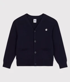 Petit Bateau Sweatshirts, Pullover, Cardigans*Kinder-Cardigan aus Baumwolle für Jungen blau SMOKING