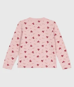Petit Bateau Sweatshirts, Pullover, Cardigans*Kinder-Cardigan aus bedruckter Baumwolle rosa JOLI/weiss MULTICO