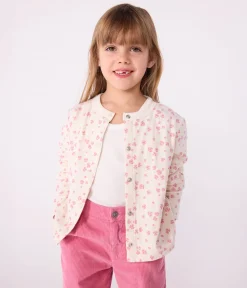 Petit Bateau Sweatshirts, Pullover, Cardigans*Kinder-Cardigan aus bedruckter Baumwolle MILK/ MULTICO