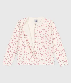 Petit Bateau Sweatshirts, Pullover, Cardigans*Kinder-Cardigan aus bedruckter Baumwolle MILK/ MULTICO